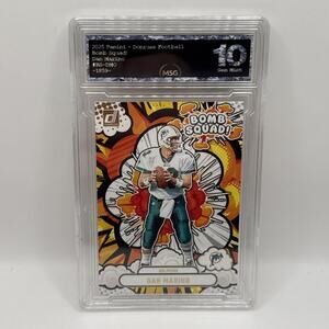 Dan Marino Bomb Squad 2025 Donruss NFL Card #BS-DMO Miami Dolphins Graded 10 Gem